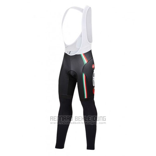 2014 Fahrradbekleidung Castelli SIDI Shwarz und Rot Trikot Langarm und Tragerhose